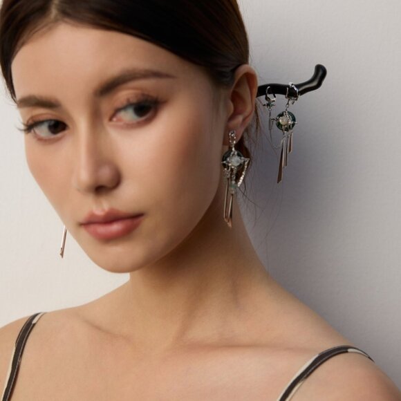 🌿 Artisan Original Design "New Chinese Style" Moss Agate Sandalwood Hair Stick - Picture 2 of 8